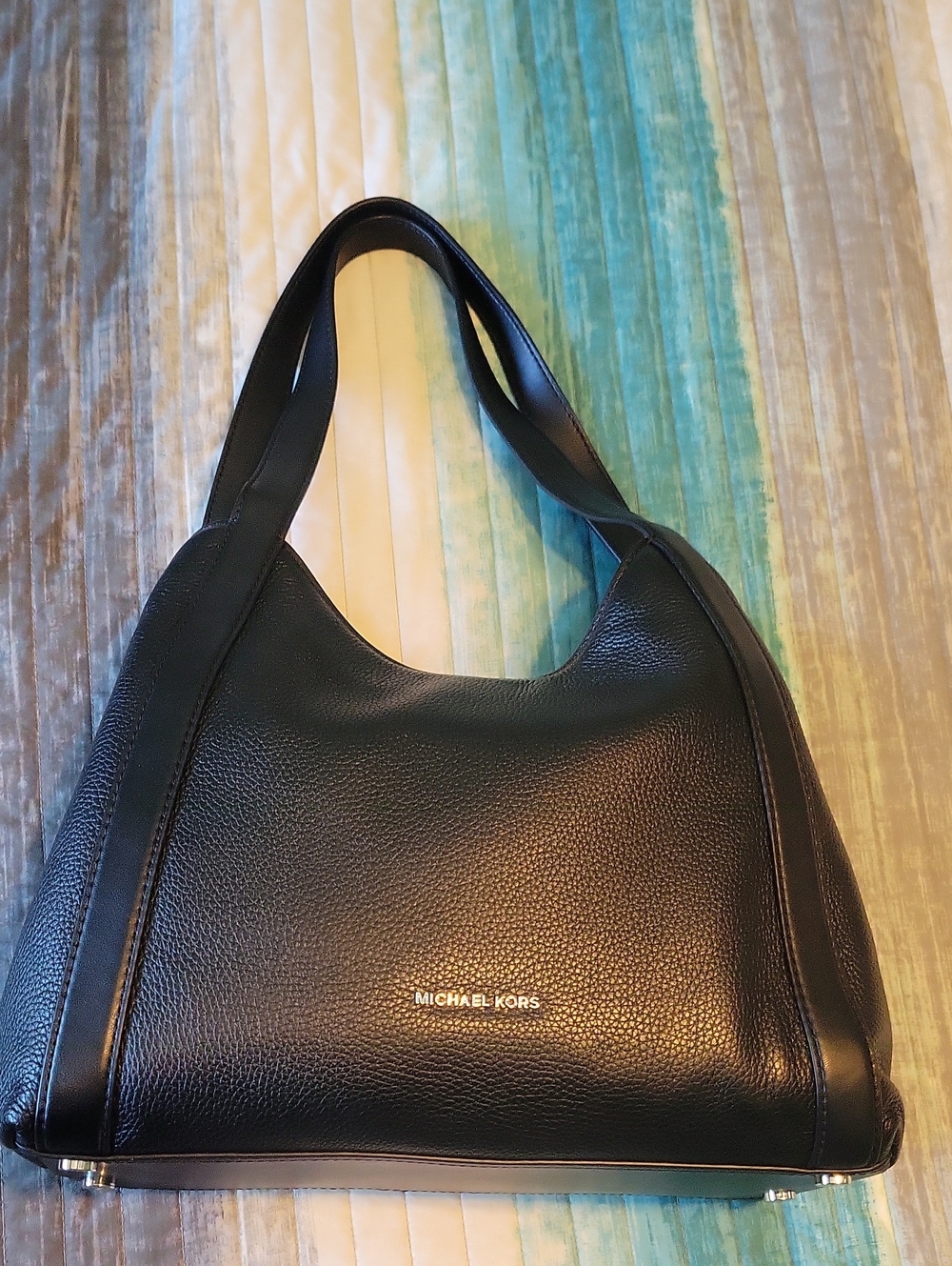 Michael Kors Black Pebbled Leather Hobo Shoulder Bag